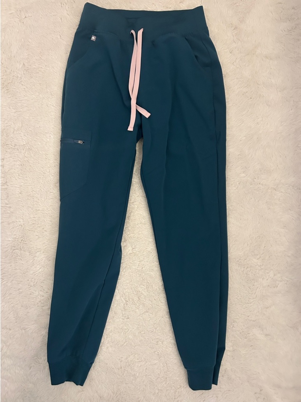 Figs Caribbean blue scrub joggers